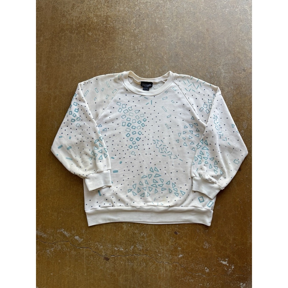 VTG 80s Gotham Grandma Light Weight All Over Print AOP Art Crewneck Womens (L)